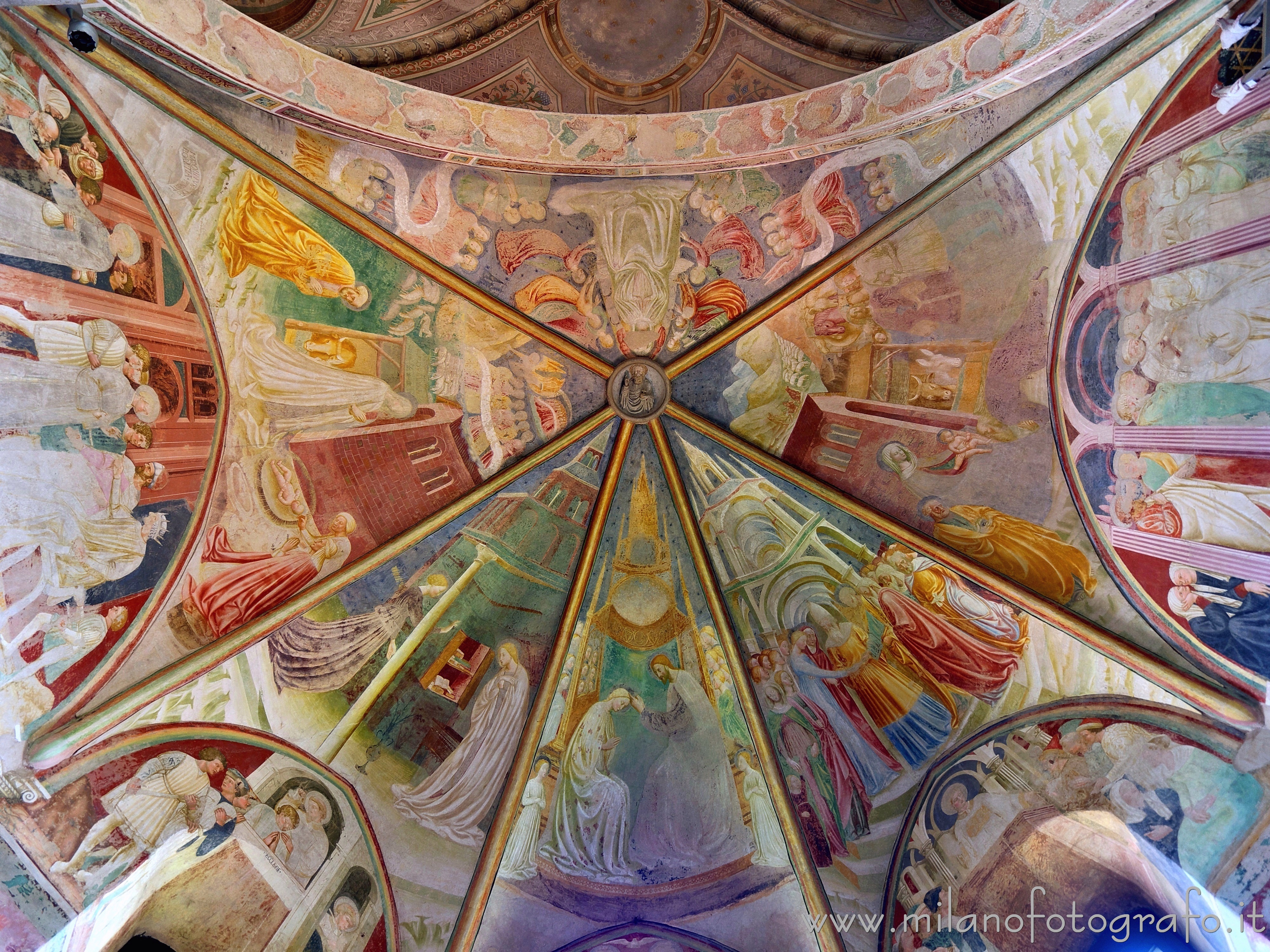 Castiglione Olona (Varese, Italy) - Vault of the apse of the Collegiate Church of Saints Stephen and Lawrence frescoed by Masolino da Panicale